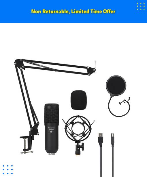 Gamma Audio GA-BM800 Shielded Cable Condenser Microphone With Long Stand,Cable,Shock mount