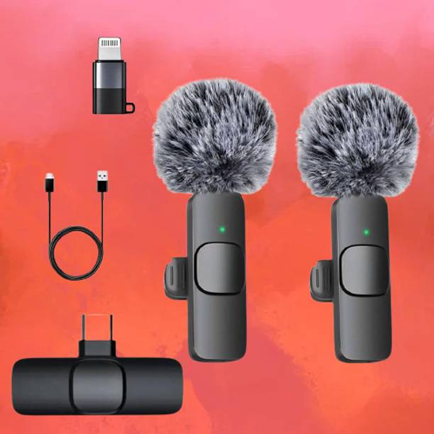 MOBONE ® K9 Furry Dual Wireless Microphone Noise Cancelling,Vlogging,Video Recording Microphone