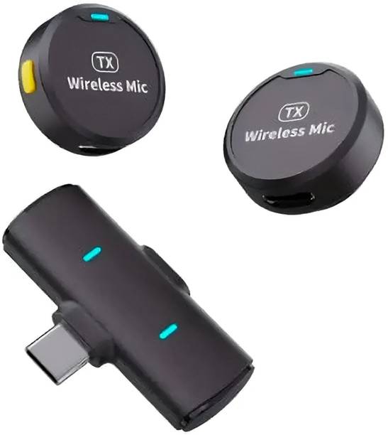 spellcell Wireless Dual Mic with Receiver Noise Reduction mic For Youtube | Vlog recording Microphone