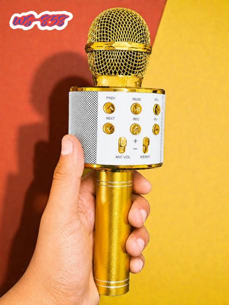 Ziddjeet X65 Professional Karaoke Microphone with Built-in Speaker and Recording Microphone
