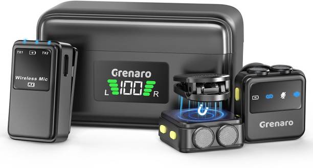 Grenaro P10 Mic for Youtuber with 3-Level Noise Reduction,3 in 1 Wireless Mic Microphone