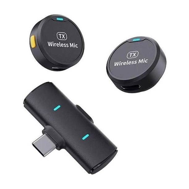 NETZI Wireless Lavalier Lapel Mic with Round Button for Vlog & YouTube Microphon Microphone