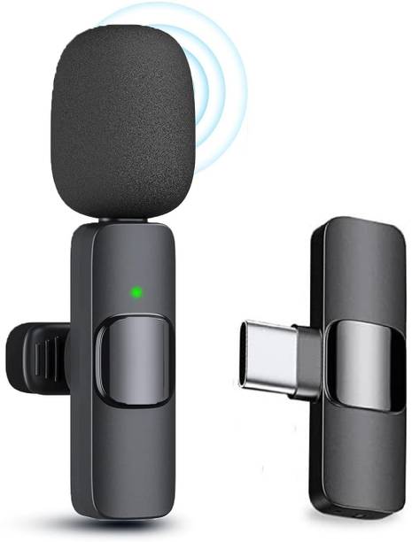 BASS BLING ® K8 Collar Wireless Mic for Youtubers, Video Recording Microphone