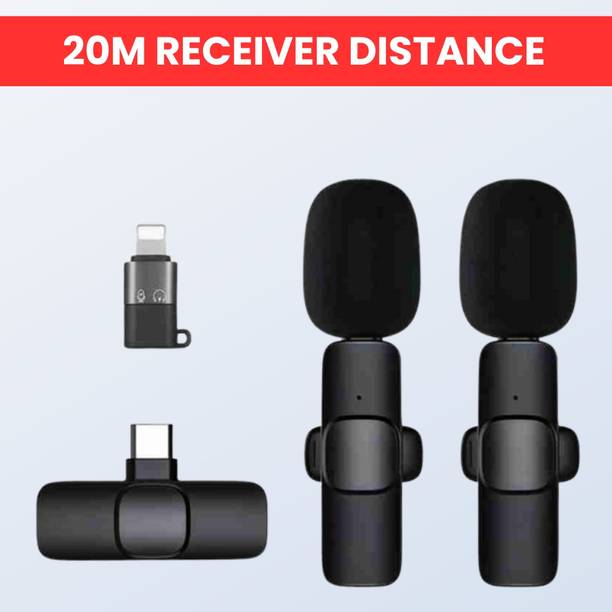 SACRO K9 Dual (Wireless Microphone) With Bluetooth Mic & Plug for Vlogging/YouTubP383 Microphone