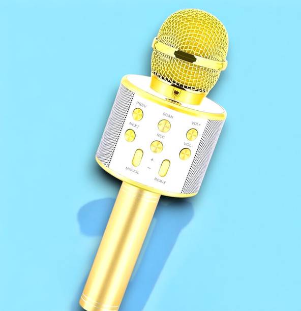 Shamsa H413 Wireless Handheld Bluetooth Mic with Speaker (Bluetooth Speaker) Microphone