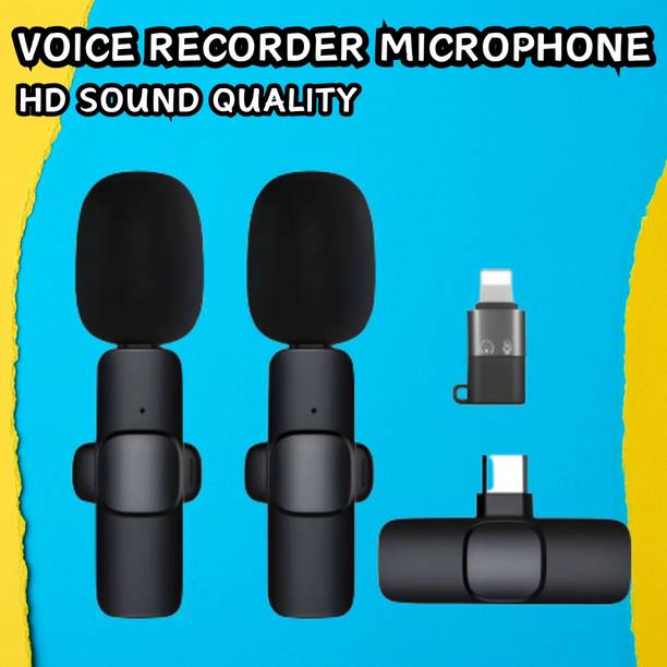 GUGGU K9 Dual (Wireless Microphone)Plug & Bluetooth Collar Mic for YouTub/VloggingC303 Microphone