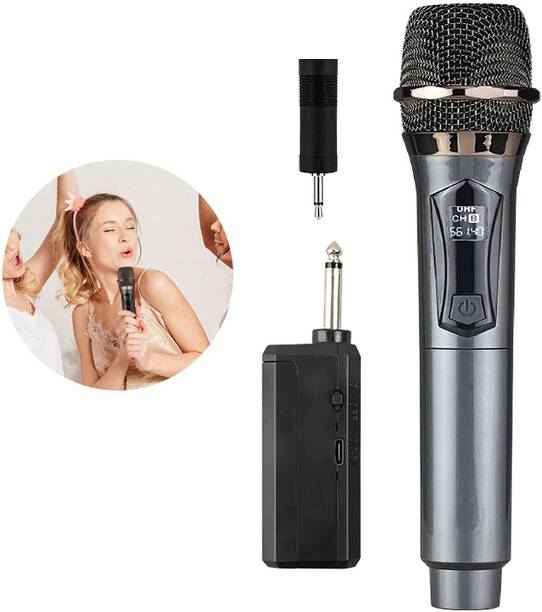 MOBIZAC Wireless Karaoke UHF Mic with Receiver for Singing Stage Voice Live Performance Microphone