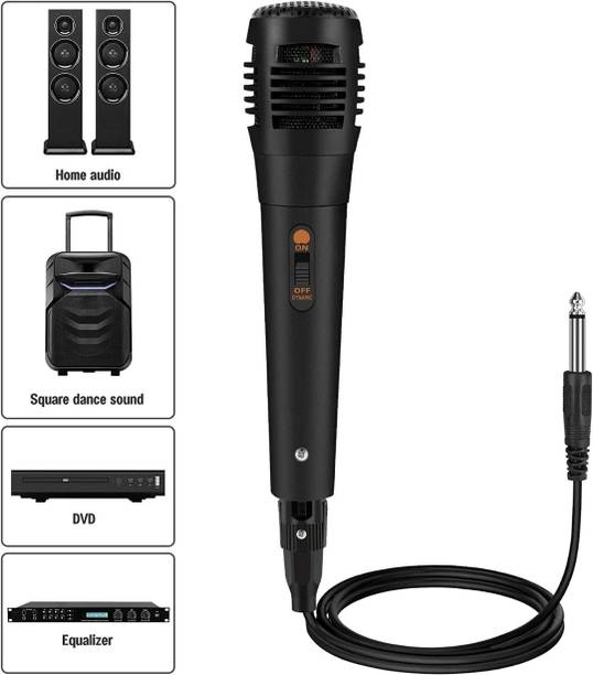 ME&U Dynamic Vocal Microphone for Speaker,Wired Handheld Mic with On/Off Switch Microphone