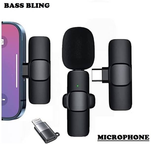 BASS BLING ® Noise Reduction Lapel Mice -Shoots,Youtubers, Video Recording Microphone