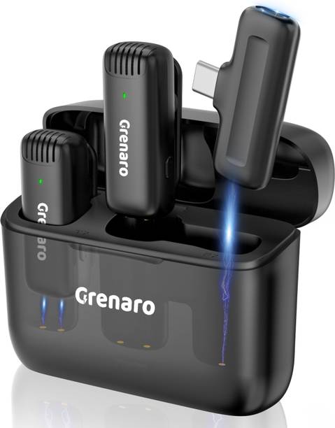 Grenaro Wireless Mic Lavalier Microphone with Charging Case for Type-C Microphone
