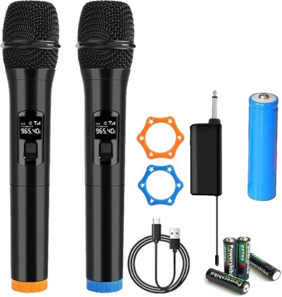 IMAGINEA UHF Wireless Mic, Dual Wilsons Microphones, Karaoke Dynamic mic with Receiver Microphone