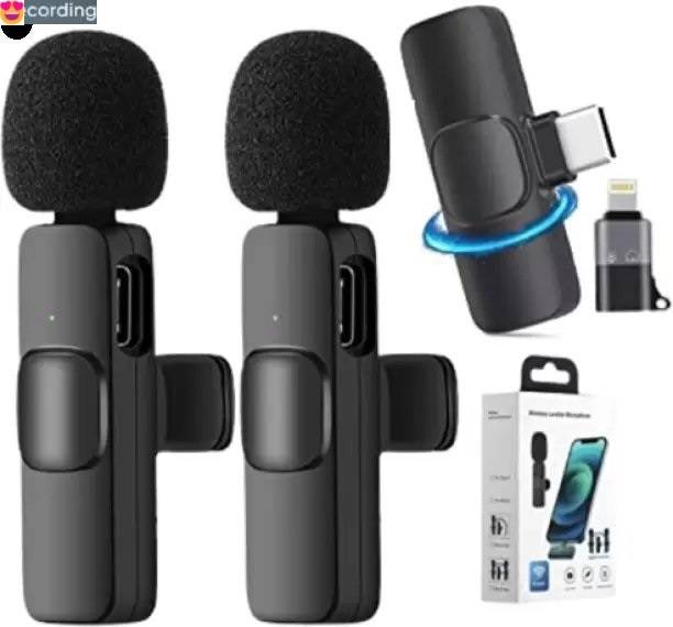 Bydye S978 Plus K9 Dual Collar Mic IOS/Android Type C Mic Black(pack of 1) Microphone
