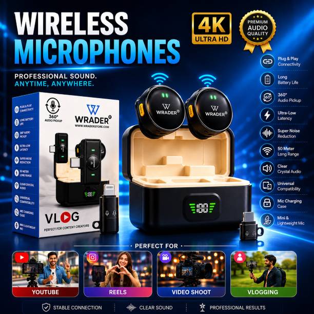 MOOZMOB Wireless Mic with Ultra Noise Reduction for Audio Recording, Vlogs, ASMR, Reels Microphone