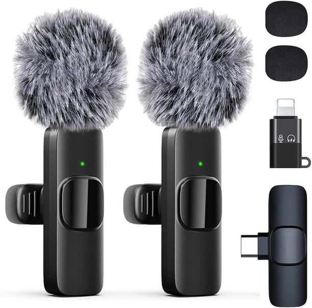 MOBONE ® Furry K9 Dual Wireless Mic 3-in-1 Collar Mic with USB-C & Lightning Microphone