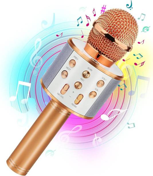 Acesquare Rechargeable Wireless Bluetooth Microphone Kids Toy Karaoke Mic Kids Singing Microphone
