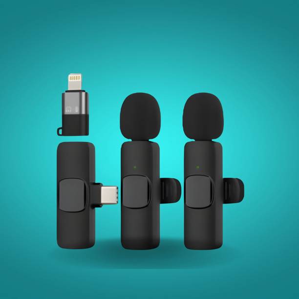 SACRO K9 Dual Wireless Mic WithCollar Microphone for YouTube &Live Voice RecordingL343 Microphone