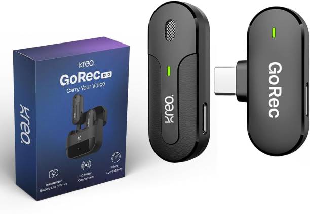 Kreo GoRec Professional Wireless Mic, Solo Transmitter Microphone