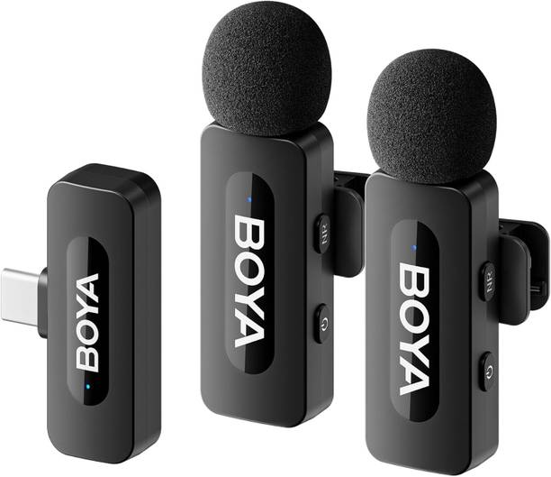 BOYA BY-V20 2.4 ghz Omnidirectional Wireless System with 2 Transmitters. Microphone