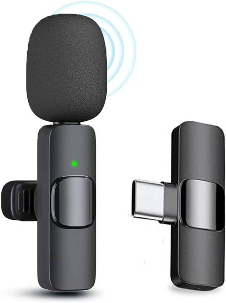 BORNTOGLOW K8 Mini Wireless Lavalier Collar Microphone Plug & Play FOR YouTube, Reels B264 Microphone
