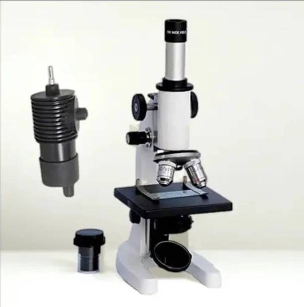 BM SCINTIFIC WORKS BCM-1000 Compound Monocular Microscope with LED Illuminator for Lab & Students Microscope Slide Box