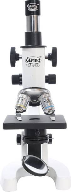Gemkolabwell Student Compound Biological Microscope with 5 Prepared Junior Microscope Slides Microscope Slide Box