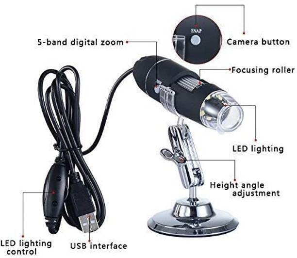 Tobo USB Digital Microscope 50X to 1000X, 8 LED Magnification Microscope TD-585IM Microscope Slide Box