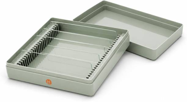 Harrison Microscope Slide Storage Box 25 Slot Slide Holder|Case for School & Labs Microscope Slide Box