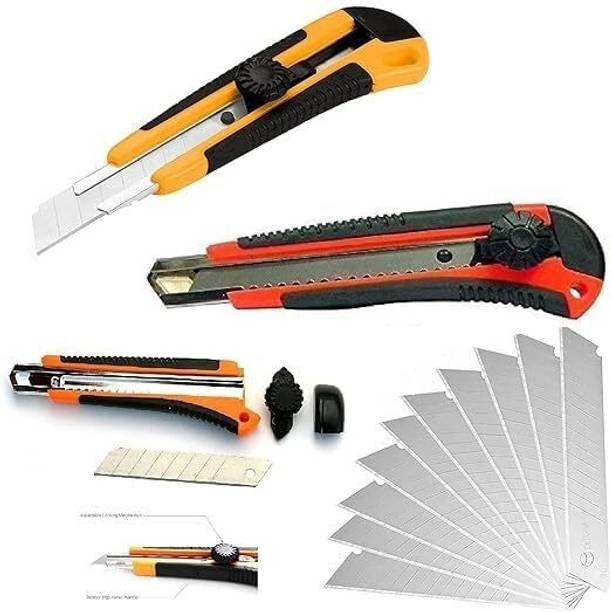 PRIME SALESS 18 mm Cutter Knife Utility Knife Box Cutters, Utility Knife Retractable, Compact Microtome Blade