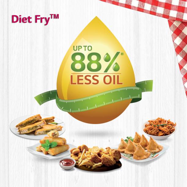 LG 32 L Diet Fry and with 360 Motorised Rotisserie for crispy and tasty bar-be-que recipes, Charcoal Convection Microwave Oven