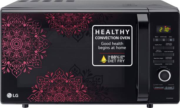 LG 28 L Heart Friendly Recipes, 360 Degree Motorised Rotisserie for crispy and tasty bar-be-que recipes Convection Microwave Oven