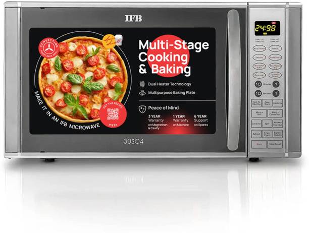 IFB 30 L 101 Standard Menus, Multi-Stage Cooking, Speed Defrost, Steam Clean Convection Microwave Oven