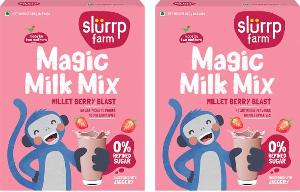 Slurrp Farm Berry Milk Mix Pack of 2, No Added Sugar