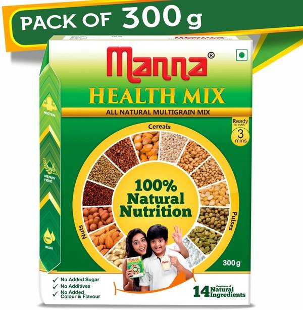 Manna Health Mix - Zero Sugar| No Junk Kids Nutrition Drink with Millets & Multigrains