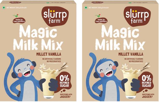 Slurrp Farm Vanilla Milk Mix, No Refined Sugar, Sweetened with Jaggery Powder
