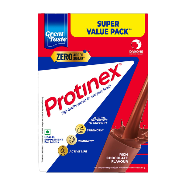 Protinex Rich chocolate | 40% daily protein with 200ml milk | Strong muscles | Zero sugar