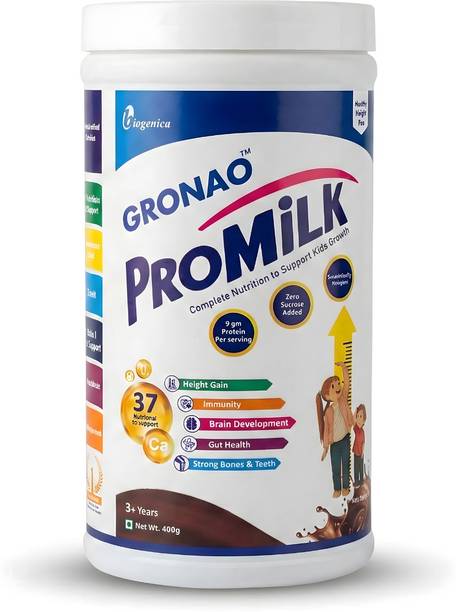 Gronao ProMilk Height Plus, Kids Protein Powder 3+year, Rich Chocolate
