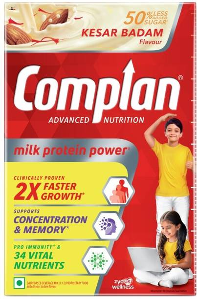 COMPLAN Nutrition Drink Powder for Children, Kesar Badam Flavour, Carton