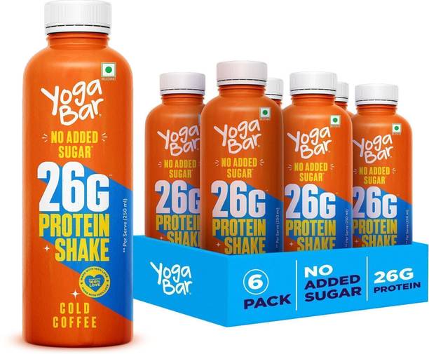 Yogabar 26g Protein Shake|Cold Coffee|High energy Nutrition Drink|No Added Sugar