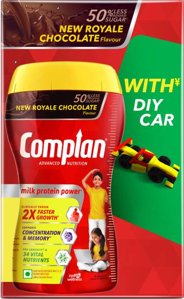 COMPLAN Nutrition Drink for Children New Royale Chocolate flavour Jar Pack with DIY Car