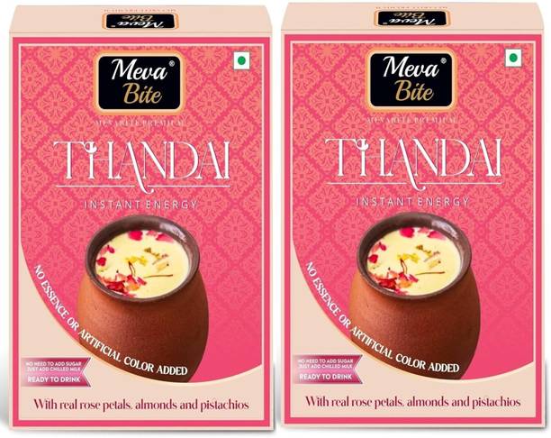 MevaBite Instant Energy Thandai Masala Powder With Real Rose Petals - Thandai Mix |