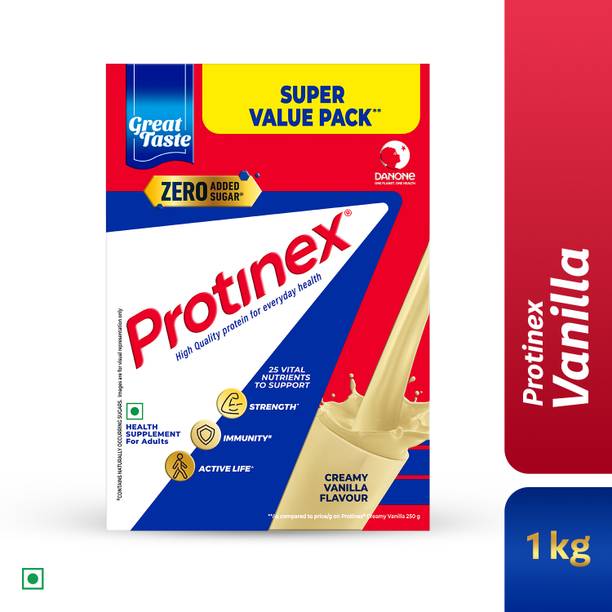 Protinex Creamy vanilla |40% daily protein with 200ml milk | Strong muscles | Zero sugar