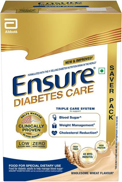 ENSURE Diabetes Care- High Protein, High Fibre & 4X Myo-Inositol | Wheat Flavour