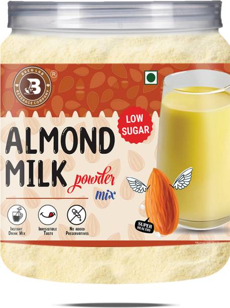 Brew Lab Almond Milk Powder Mix-Low Sugar | Super Healthy Instant Drink Mix |