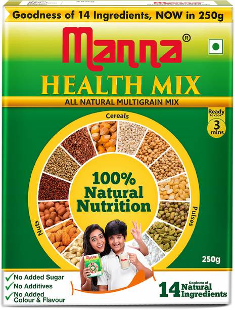 Manna Health Mix - Kids Nutrition Drink with Millets & Multigrain|Zero Junk & No Sugar