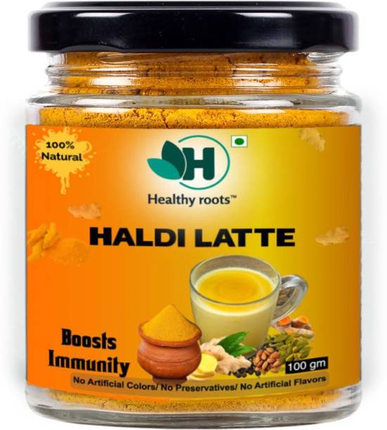 Healthy Roots Turmeric Latte Natural Healthy Ayurvedic Mix- Immunity Booster- Haldi Doodh-100g
