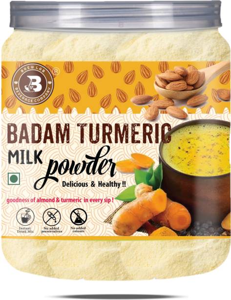 Brew Lab Delicious & Healthy Badam Milk Turmeric | Good For Brain Improves Immune System
