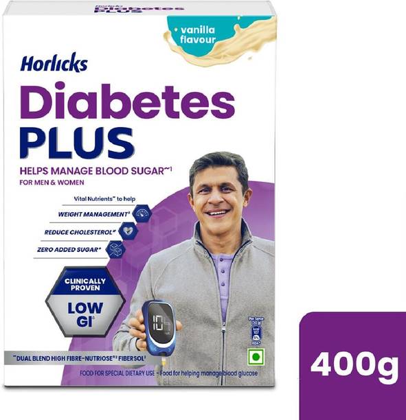 HORLICKS Diabetes Plus, Vanilla, Powder Helps Manage Blood Sugar From Day 1