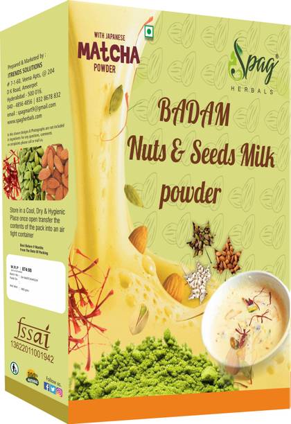 Spag HERBALS MATCHA Badam Nuts Seeds mix milk drink kashmiri Saffron powder