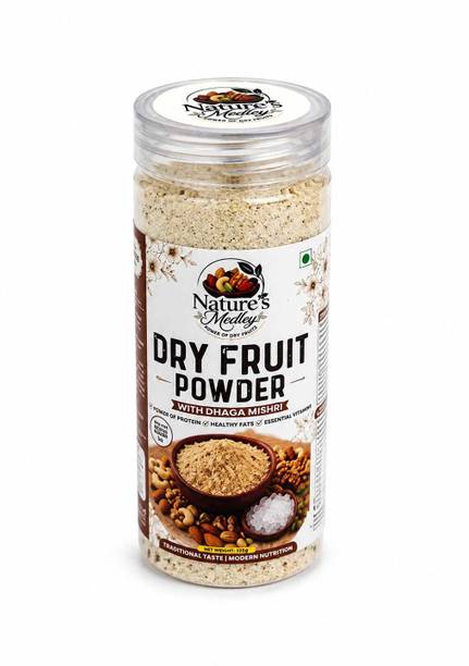Nature's Medley Dry Fruit Powder with Dhaga Mishri | Premium Nut & Seed Nutrition Almonds, Cashews