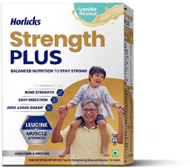 HORLICKS Strength Plus-Vanilla|Balanced Nutrition to Regain Strength,High Protein & Fiber